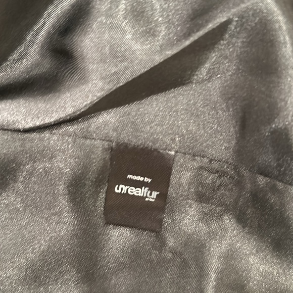 NWT Anthropologie Elevenses Black Gold Leaf Metallic Faux Fur Blazer Holiday S - Picture 5 of 8